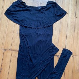 ASOS Black Off the Shoulder Jumpsuit
